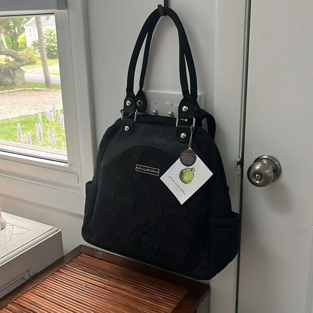 Petunia Pickle Bottom Central Park North Stop Embossed Satchel Diaper Bag,NWT